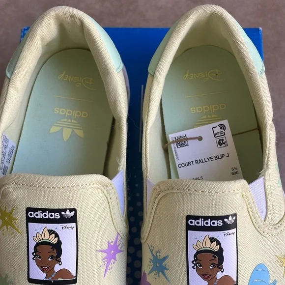 Adidas Disney Princess Court Rallye Slip-On Sneakers - Light Green - Picture 3 of 5